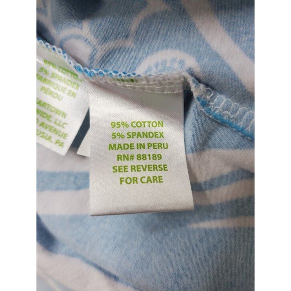 Lilly Pulitzer Women's Small Tank Blue White Fish Pattern Stretch Lightweight - Picture 7 of 11